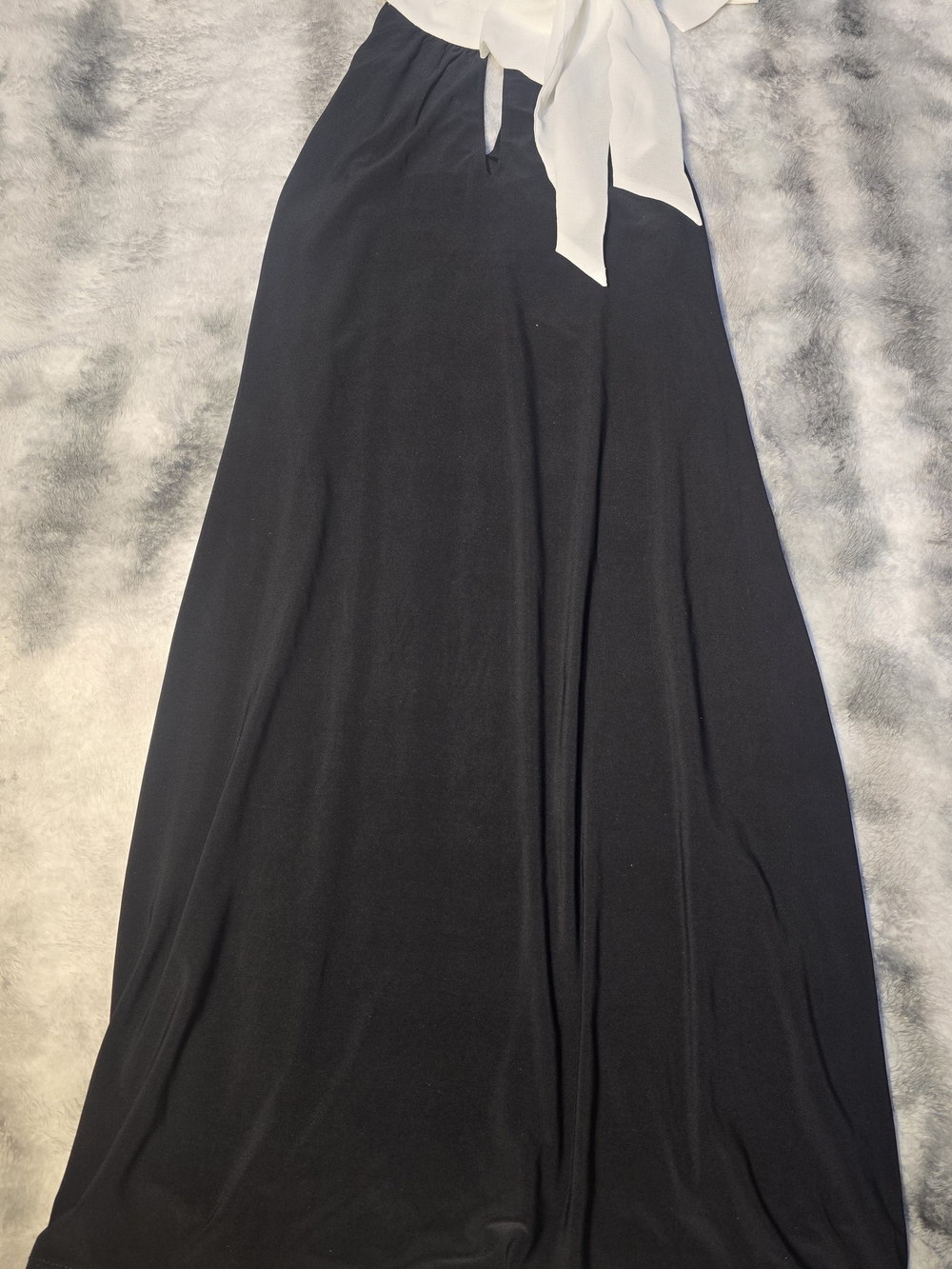 White House Black Market Black Midi Bow Prom Wedding Sz M